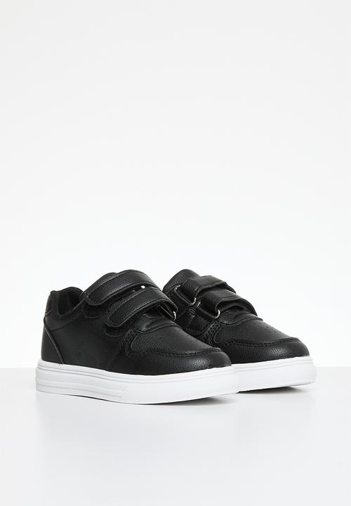 Pop Candy - Boys twin velcro strap sneakers - black