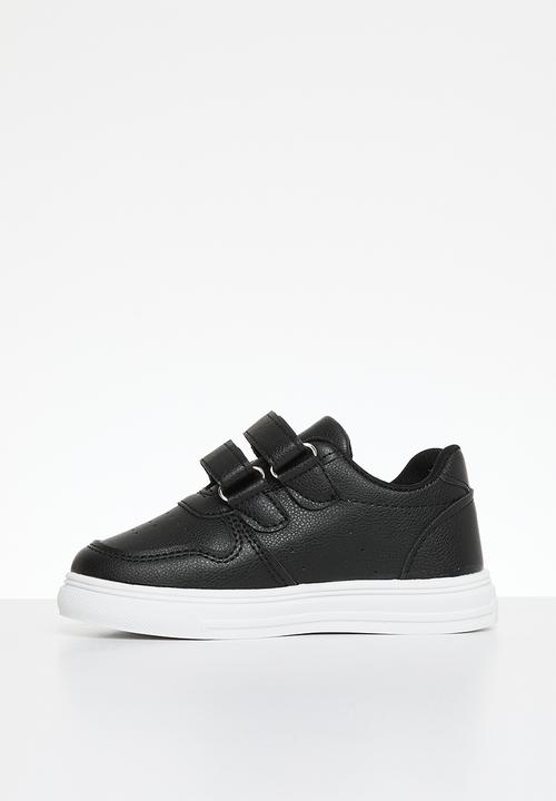 Pop Candy - Boys twin velcro strap sneakers - black
