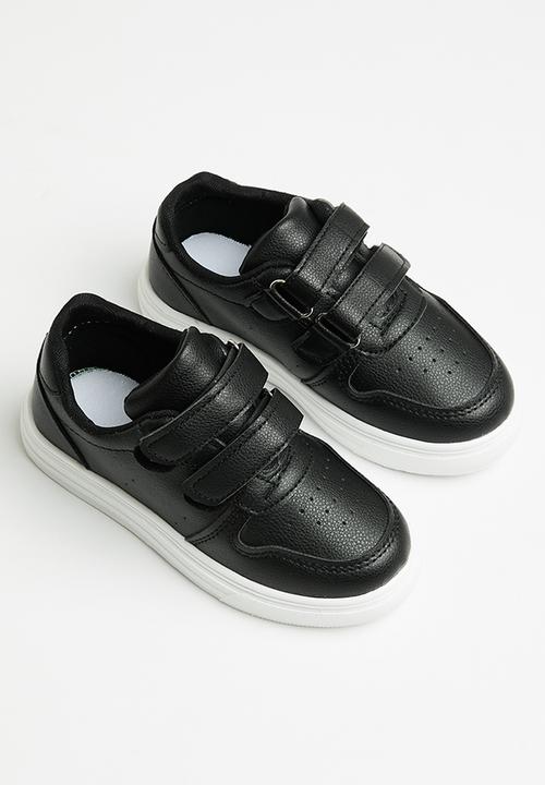 Pop Candy - Boys twin velcro strap sneakers - black
