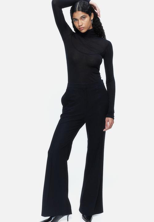 H&M - H&M Studio: Silk turtleneck top - midnight black