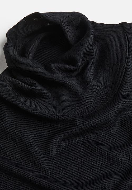 H&M - H&M Studio: Silk turtleneck top - midnight black