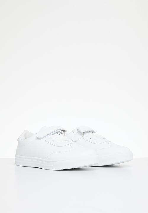Pop Candy - Boys velcro/lace up sneakers - white