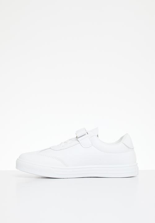 Pop Candy - Boys velcro/lace up sneakers - white