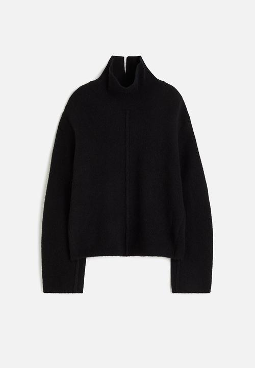 H&M - H&M Studio: Wool-blend high-collar jumper - midnight black 