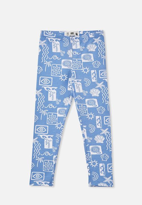 Cotton On - Huggie tights - dusk blue/amalfi shapes