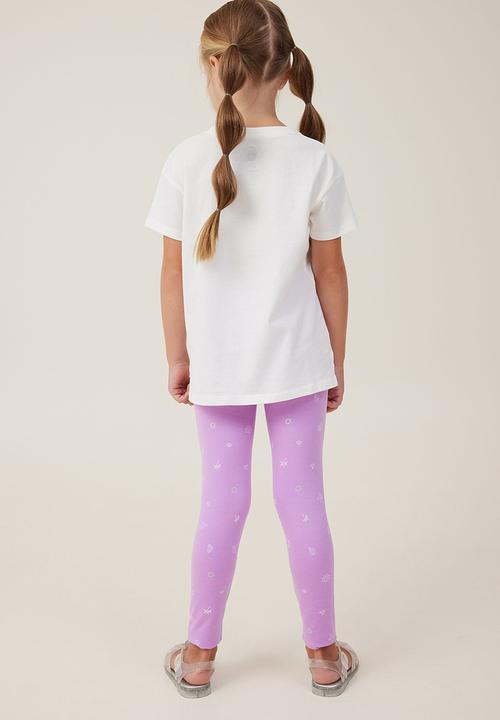 Cotton On - Huggie tights - lavender dreams/duna ditsy