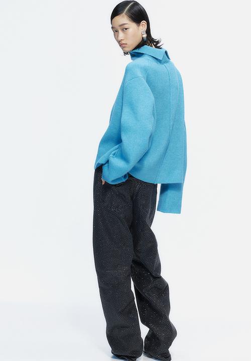 H&M - H&M Studio: Wool-blend high-collar jumper - teal 