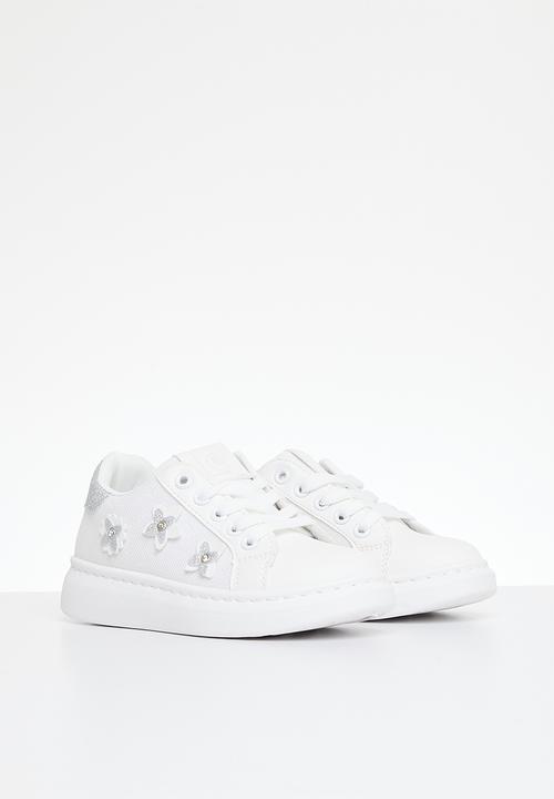Pierre Cardin - Chloe embellished sneaker - white silver 