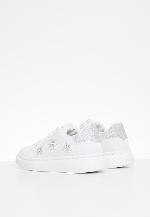 Pierre Cardin - Chloe embellished sneaker - white silver 