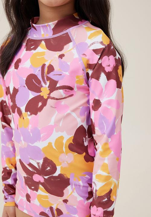 Cotton On - Hamilton long sleeve rashie - painterly floral