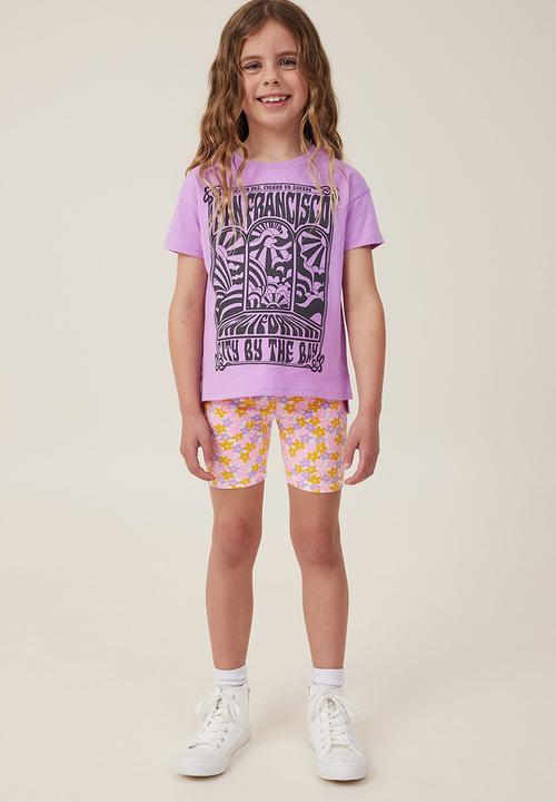 Cotton On - Hailey bike short - vanilla/ditsy floral