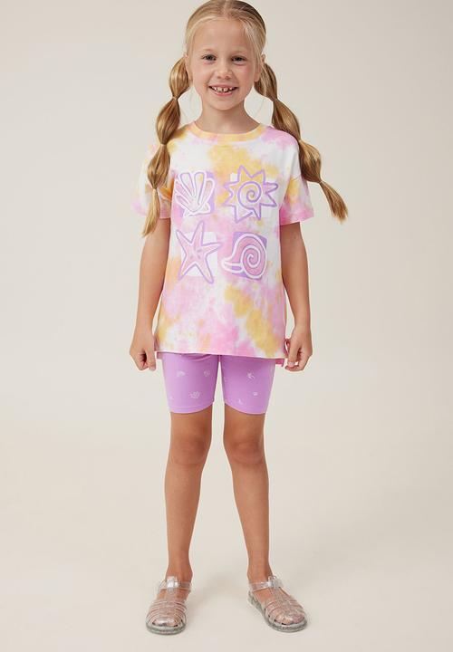 Cotton On - Hailey bike short - lavender dream/duna ditsy