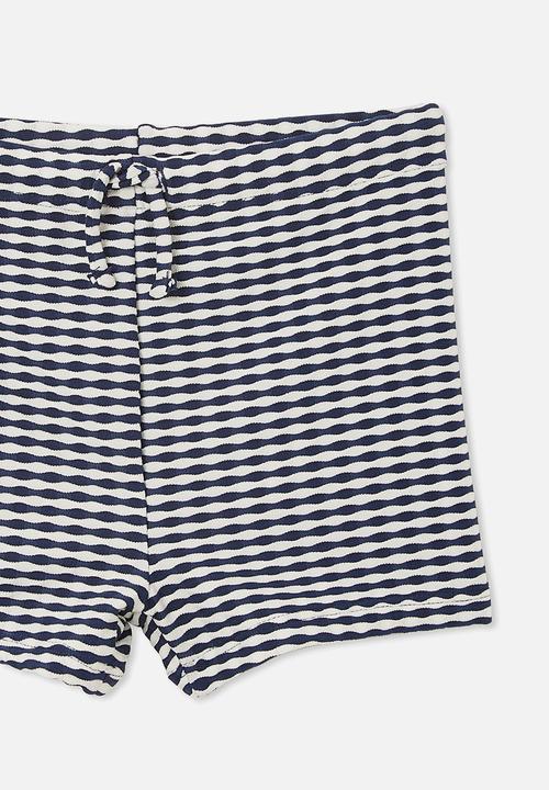 Cotton On - Billy boyleg swim trunk - in the navy/stripe