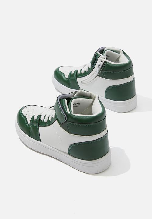 Cotton On - Hunter high top trainer - turtle green/white