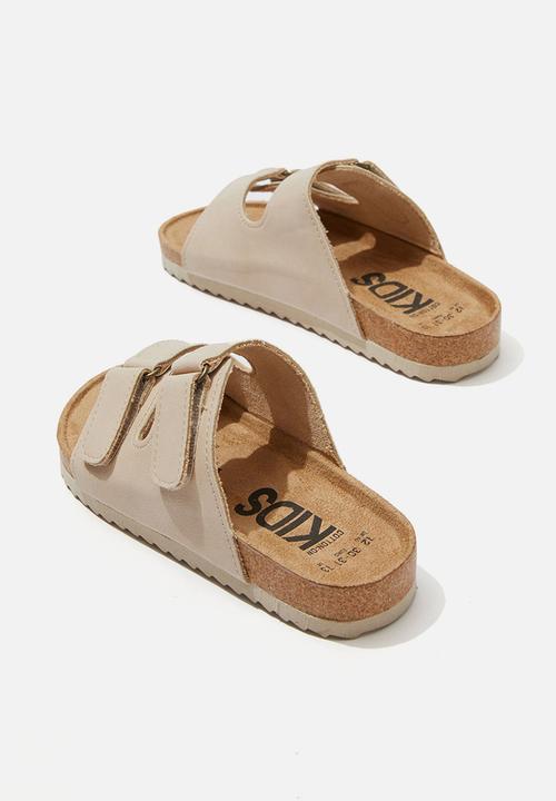 Cotton On - Frankie double strap slide - semolina