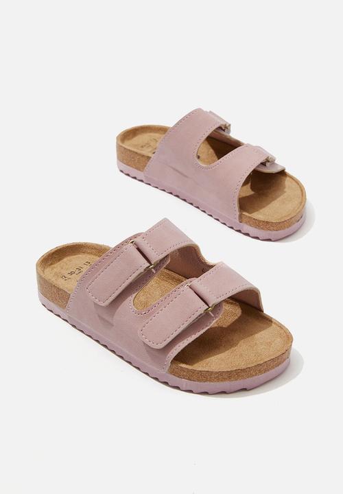 Cotton On - Frankie double strap slide - pinky