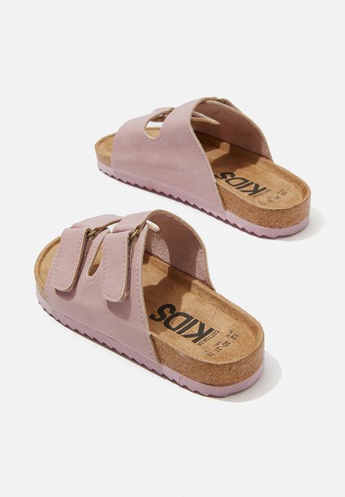 Cotton On - Frankie double strap slide - pinky