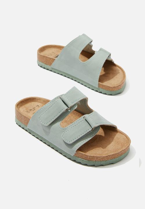 Cotton On - Frankie double strap slide - deep sage