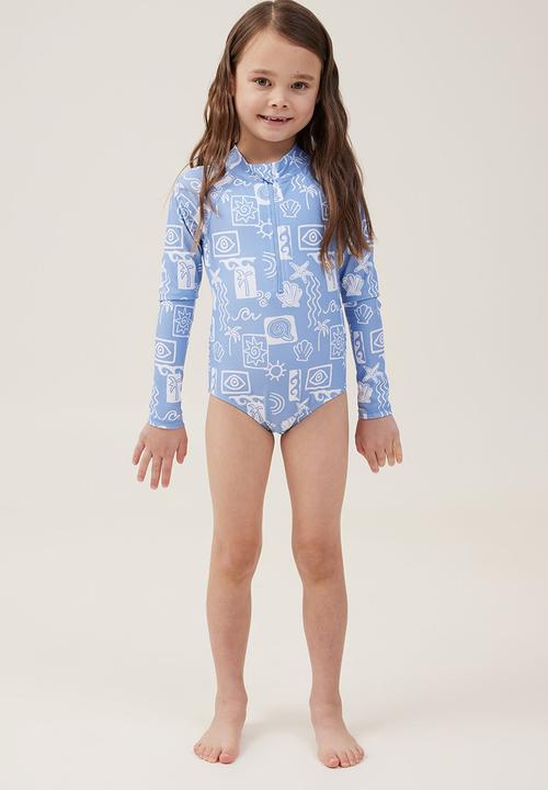 Cotton On - Lydia one piece - dusk blue/amalfi shapes