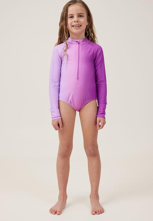 Cotton On - Lydia one piece - lavender/opera gradient