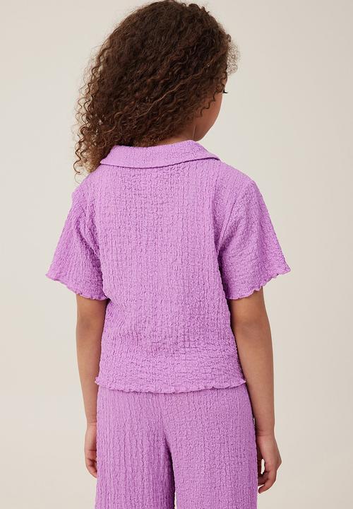 Cotton On - Amelie short sleeve shirt - lavender dreams