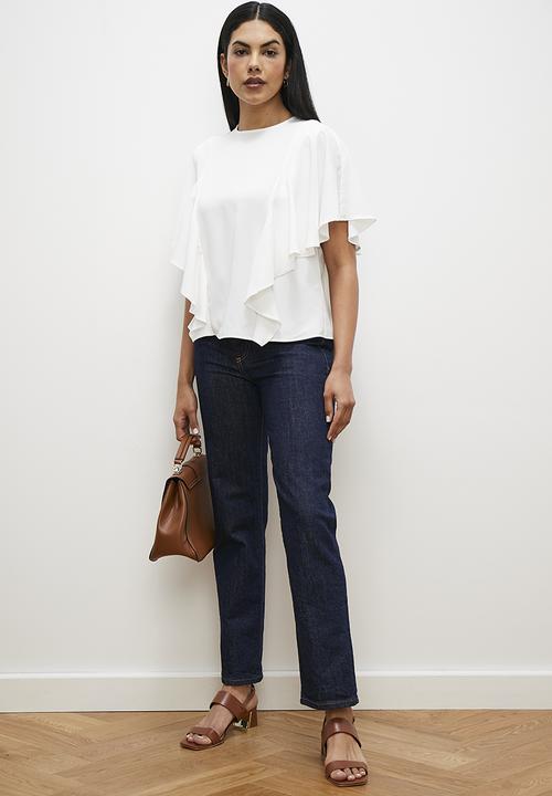 edit - Frill inset easy tee - ivory