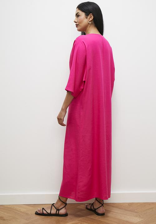 edit - Maxi kaftan dress - fuschia