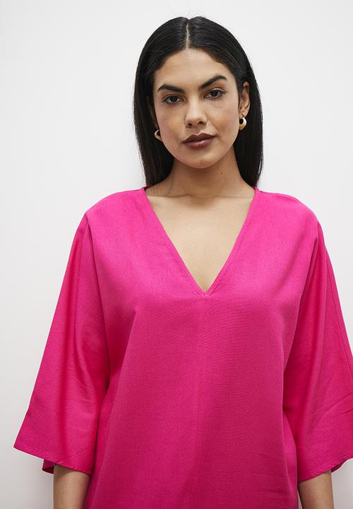 edit - Maxi kaftan dress - fuschia
