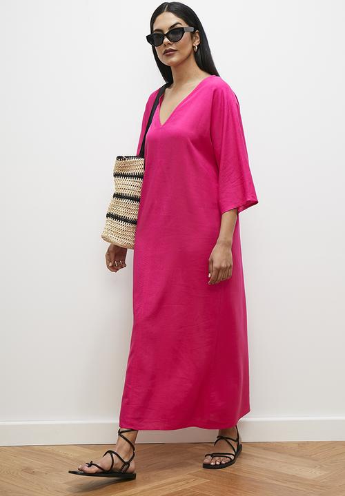 edit - Maxi kaftan dress - fuschia