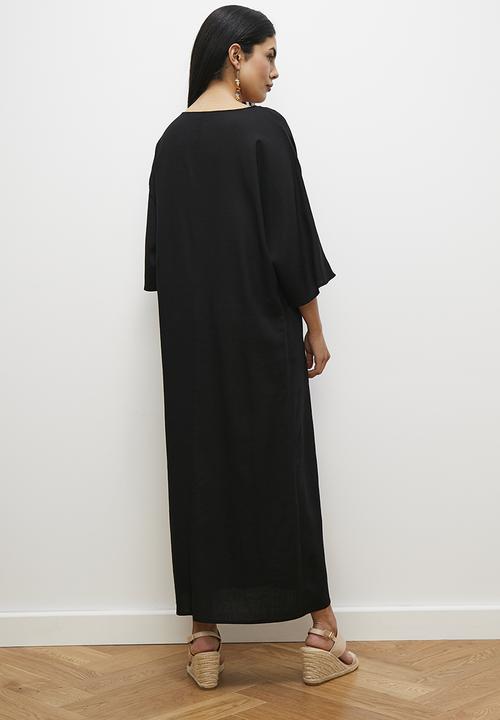 edit - Maxi kaftan dress - black