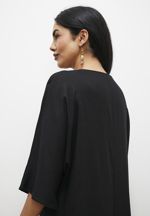 edit - Maxi kaftan dress - black