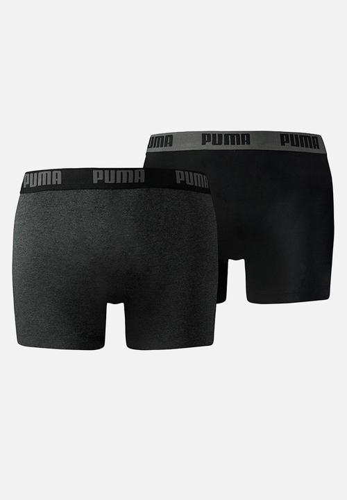 PUMA - Puma basic boxer 2p - black & grey