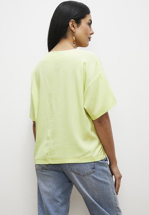edit - Oversized linen boxy tee - butterfly