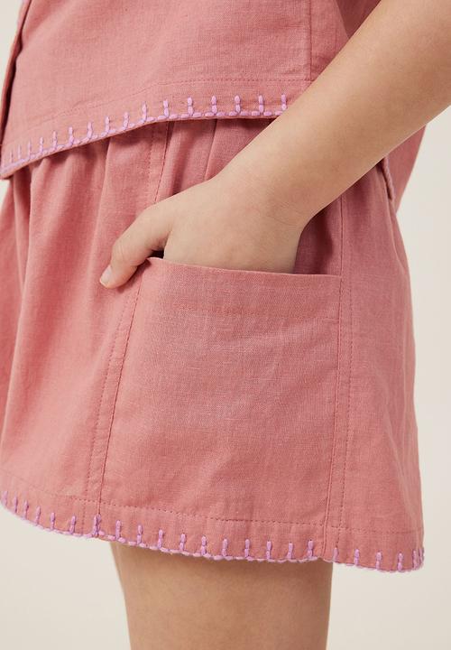 Cotton On - Kai short - clay pigeon/lavender dreams