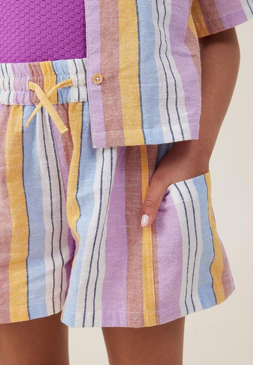 Cotton On - Kai short - chameleon/rio stripe