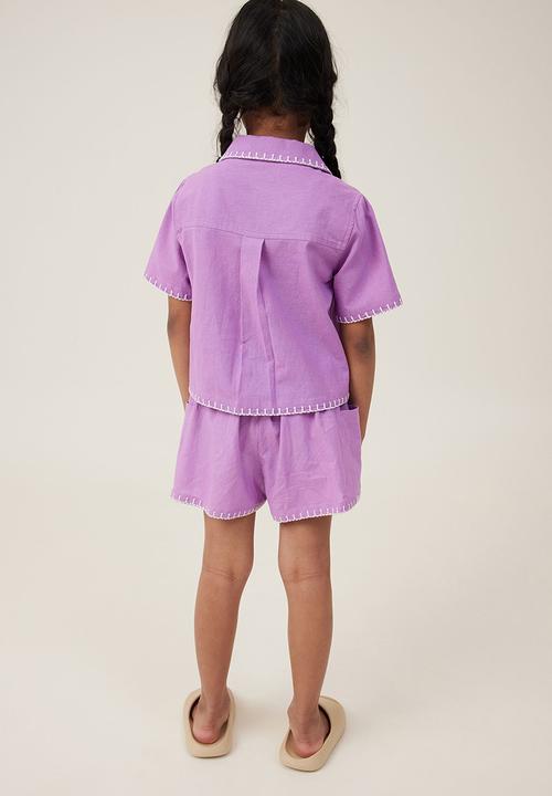 Cotton On - Kai short - lavender dreams/white