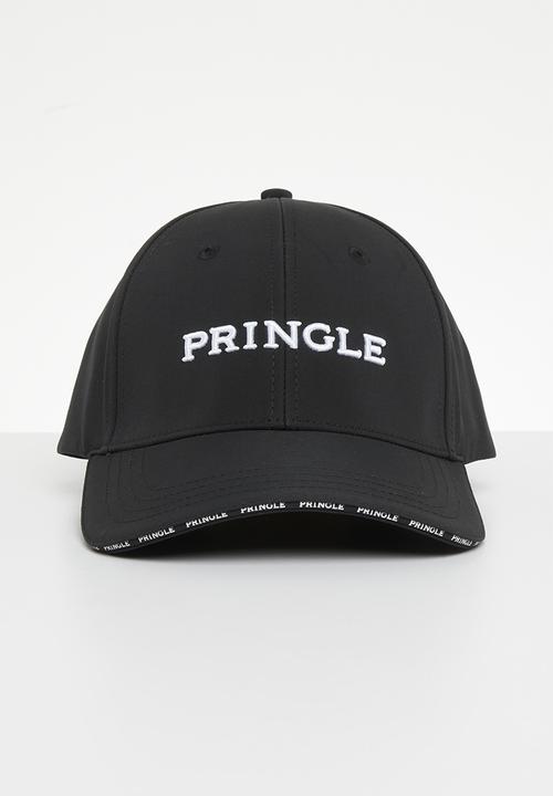 Pringle of Scotland - Thomas trimmed peak cap - black