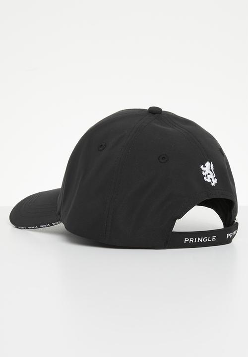Pringle of Scotland - Thomas trimmed peak cap - black