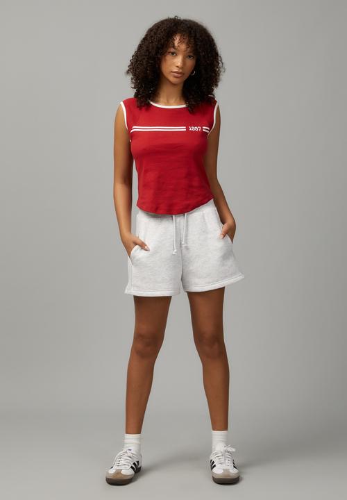 Factorie - Raglan curve hem tank - red/1997