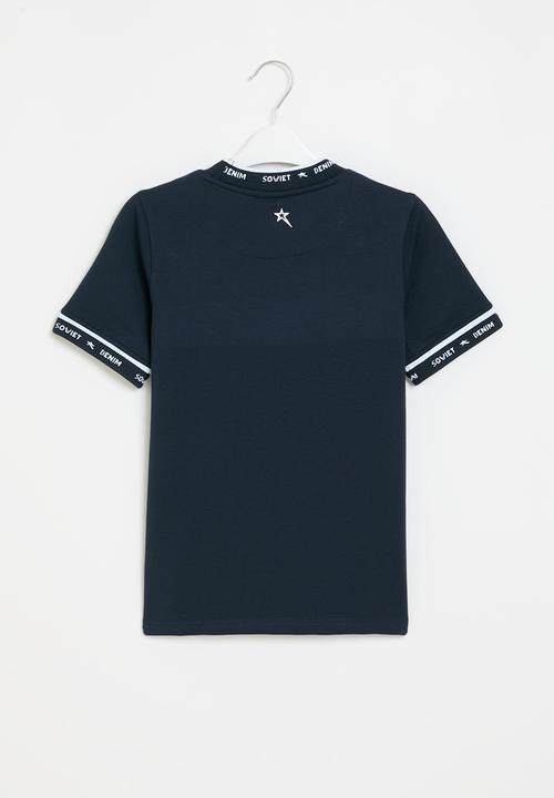 SOVIET - Boys crew neck tee - navy