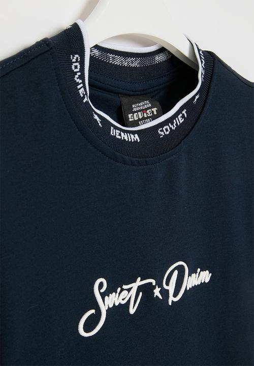 SOVIET - Boys crew neck tee - navy