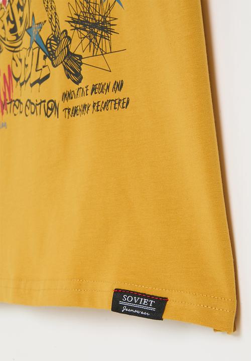 SOVIET - Boys fashion tee - mustard