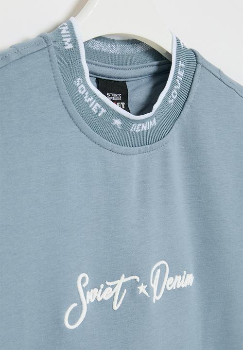 SOVIET - Boys crew neck tee - powder blue
