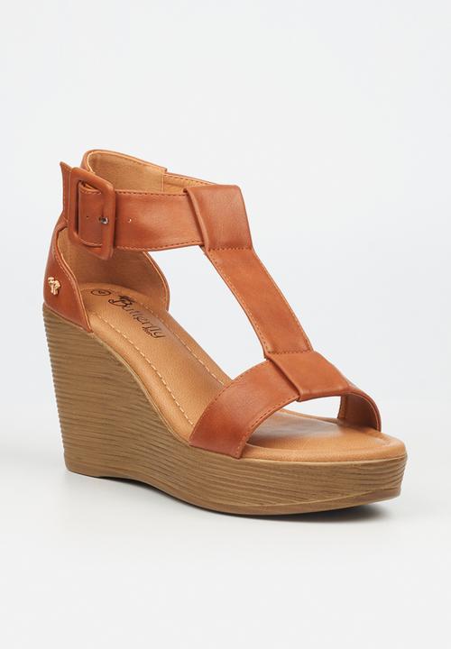Butterfly Feet - Larah 3 wedge heel - tan
