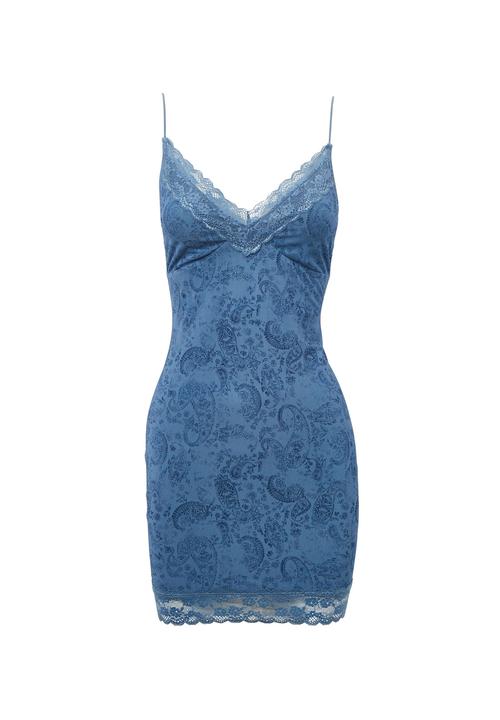 Supré  - Blair mesh mini dress - sidney paisley blue slate