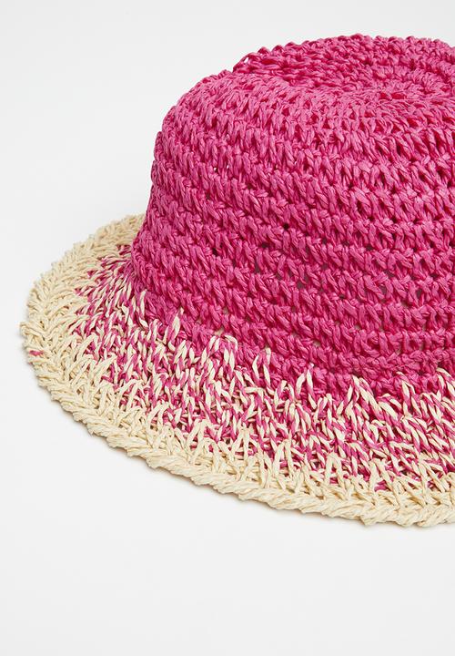 Superbalist - Victoria crochet sun hat - pink & neutral