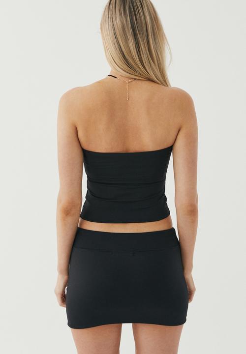 Supré  - Luxe longline tube top - black
