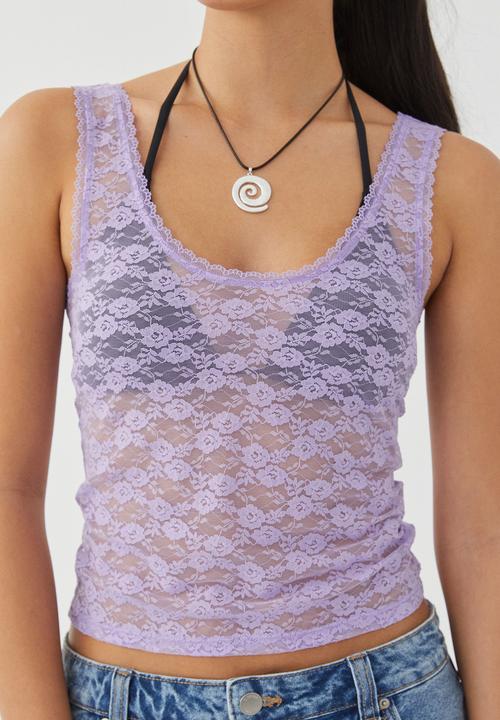 Supré  - Carla lace tank - soft lilac