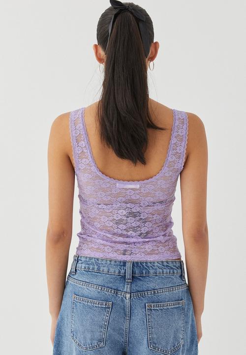 Supré  - Carla lace tank - soft lilac