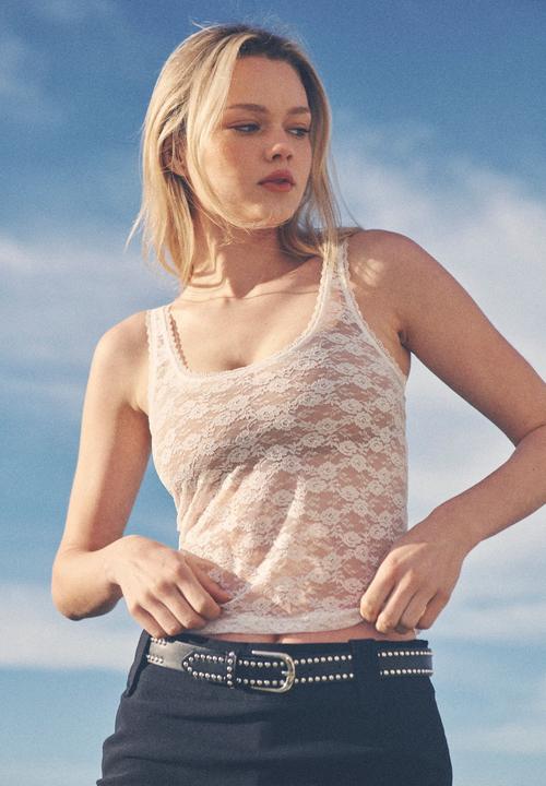 Supré  - Carla lace tank - white